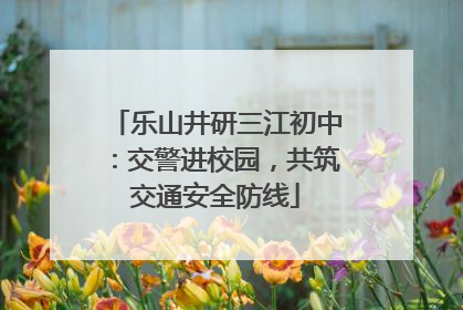乐山井研三江初中：交警进校园，共筑交通安全防线