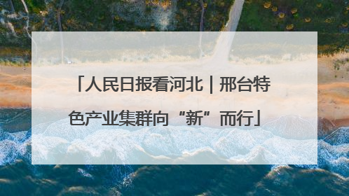 人民日报看河北｜邢台特色产业集群向“新”而行