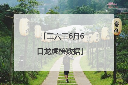 二六三6月6日龙虎榜数据