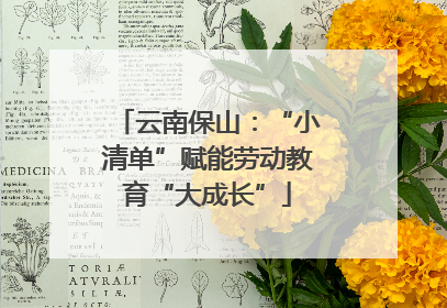 云南保山：“小清单”赋能劳动教育“大成长”