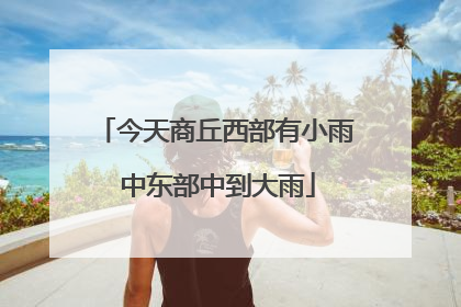 今天商丘西部有小雨 中东部中到大雨