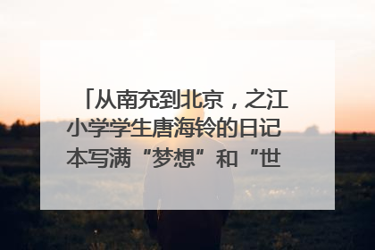 从南充到北京，之江小学学生唐海铃的日记本写满“梦想”和“世界”｜您牵挂的四川