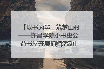 以书为翼，筑梦山村——许昌学院小书虫公益书屋开展捐赠活动
