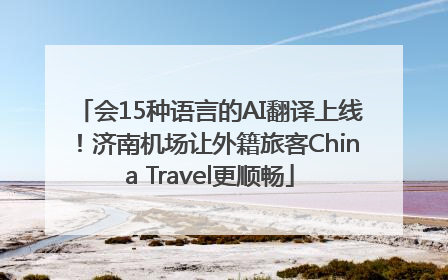 会15种语言的AI翻译上线！济南机场让外籍旅客China Travel更顺畅