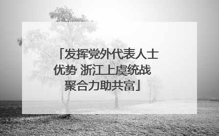 发挥党外代表人士优势 浙江上虞统战聚合力助共富