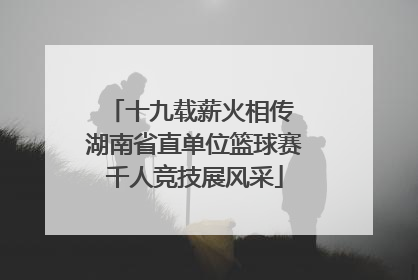 十九载薪火相传 湖南省直单位篮球赛千人竞技展风采