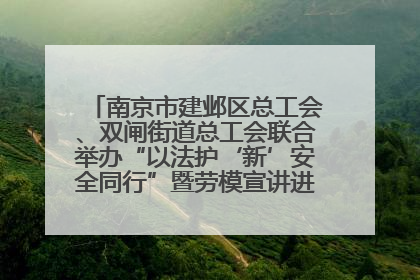 南京市建邺区总工会、双闸街道总工会联合举办“以法护‘新’安全同行”暨劳模宣讲进工地服务活动