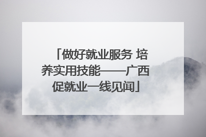 做好就业服务 培养实用技能——广西促就业一线见闻