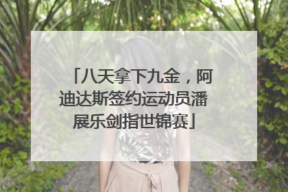 八天拿下九金，阿迪达斯签约运动员潘展乐剑指世锦赛