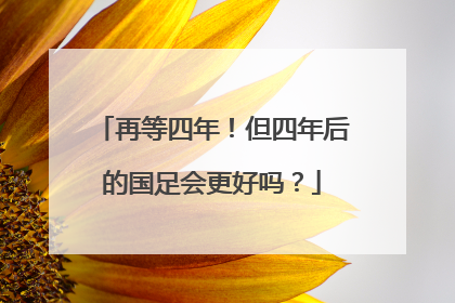 再等四年！但四年后的国足会更好吗？