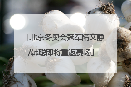 北京冬奥会冠军隋文静/韩聪即将重返赛场