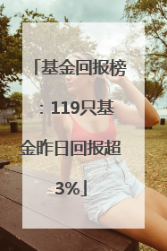基金回报榜：119只基金昨日回报超3%