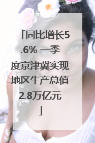 同比增长5.6% 一季度京津冀实现地区生产总值2.8万亿元
