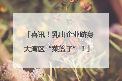 喜讯！乳山企业跻身大湾区“菜篮子”！