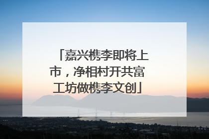 嘉兴槜李即将上市，净相村开共富工坊做槜李文创