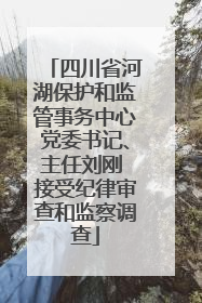 四川省河湖保护和监管事务中心党委书记、主任刘刚 接受纪律审查和监察调查