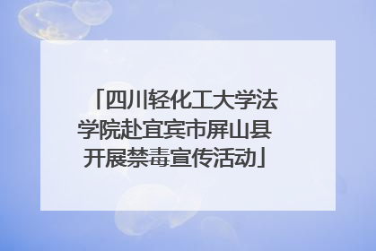 四川轻化工大学法学院赴宜宾市屏山县开展禁毒宣传活动