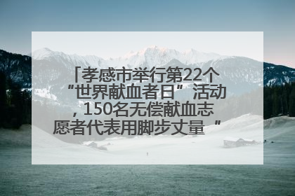 孝感市举行第22个“世界献血者日”活动，150名无偿献血志愿者代表用脚步丈量“中华孝爱第一山”