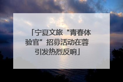 宁夏文旅“青春体验官”招募活动在蓉引发热烈反响