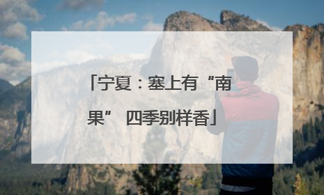 宁夏：塞上有“南果” 四季别样香