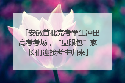 安徽首批完考学生冲出高考考场，“显眼包”家长们迎接考生归来