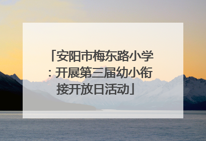 安阳市梅东路小学：开展第三届幼小衔接开放日活动