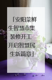 安阳菜鲜生智慧市集装修开工 开启智慧民生新篇章