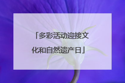 多彩活动迎接文化和自然遗产日