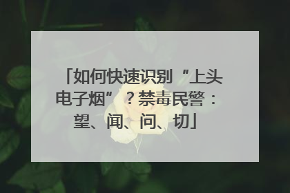 如何快速识别“上头电子烟”？禁毒民警：望、闻、问、切