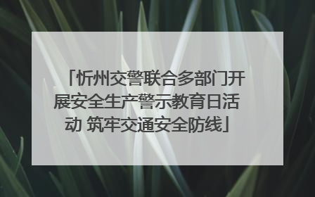 忻州交警联合多部门开展安全生产警示教育日活动 筑牢交通安全防线
