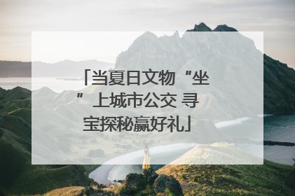 当夏日文物“坐”上城市公交 寻宝探秘赢好礼