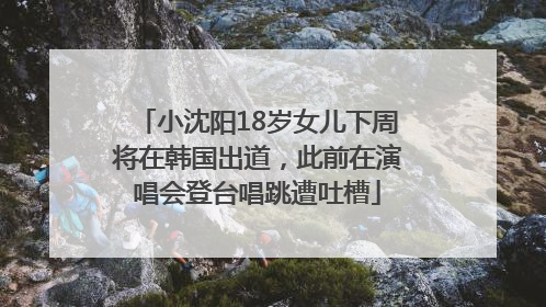 小沈阳18岁女儿下周将在韩国出道，此前在演唱会登台唱跳遭吐槽