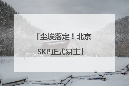 尘埃落定！北京SKP正式易主