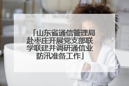 山东省通信管理局赴枣庄开展党支部联学联建并调研通信业防汛准备工作