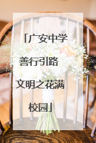 广安中学善行引路 文明之花满校园