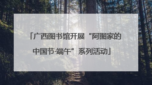 广西图书馆开展“阿图家的中国节·端午”系列活动