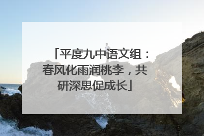 平度九中语文组：春风化雨润桃李，共研深思促成长