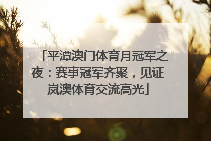 平潭澳门体育月冠军之夜：赛事冠军齐聚，见证岚澳体育交流高光
