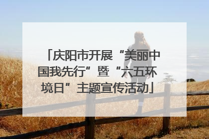 庆阳市开展“美丽中国我先行”暨“六五环境日”主题宣传活动