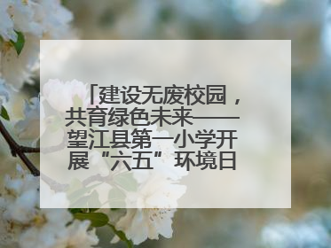 建设无废校园，共育绿色未来——望江县第一小学开展“六五”环境日主题活动