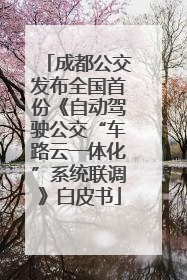 成都公交发布全国首份《自动驾驶公交“车路云一体化”系统联调》白皮书