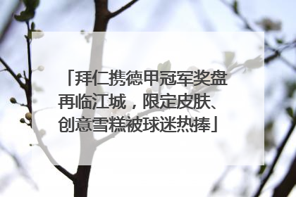 拜仁携德甲冠军奖盘再临江城，限定皮肤、创意雪糕被球迷热捧