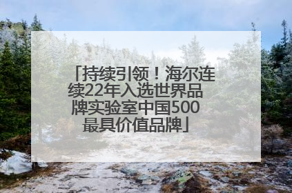 持续引领！海尔连续22年入选世界品牌实验室中国500最具价值品牌
