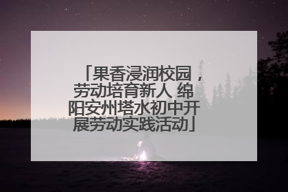 果香浸润校园，劳动培育新人 绵阳安州塔水初中开展劳动实践活动