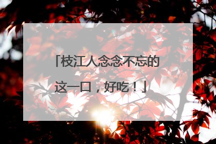 枝江人念念不忘的这一口，好吃！