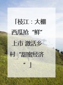 枝江：大棚西瓜抢“鲜”上市 激活乡村“甜蜜经济”