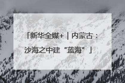 新华全媒+｜内蒙古：沙海之中建“蓝海”