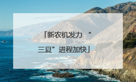 新农机发力 “三夏”进程加快