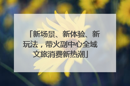 新场景、新体验、新玩法，带火副中心全域文旅消费新热潮