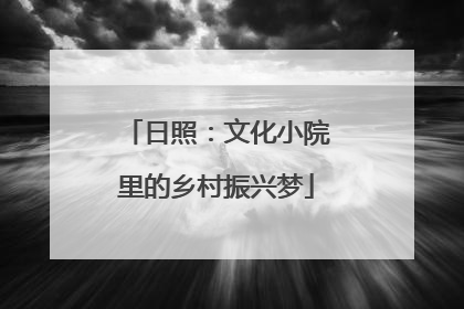 日照：文化小院里的乡村振兴梦